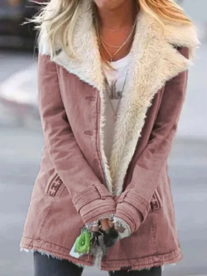 Comfortable Winter Jacket for Women - Celeste-Light Pink-S-Nora Luxe