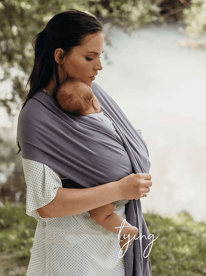 Comfortable Wrap Carrier - KleintjeKnuffel-Gray-Nora Luxe