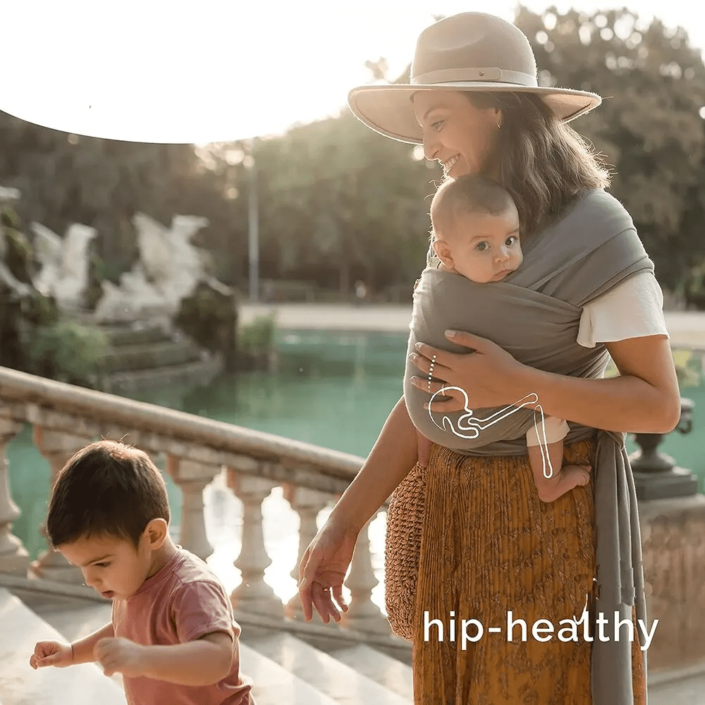Comfortable Wrap Carrier - KleintjeKnuffel-Gray-Nora Luxe