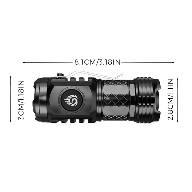 Compact LED Torch - LumenTorch-Black-Nora Luxe