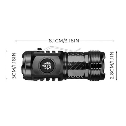 Compact LED Torch - LumenTorch-Black-Nora Luxe