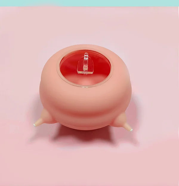 Compact Milk Bowl for Kittens - KittySip-Pink-Nora Luxe
