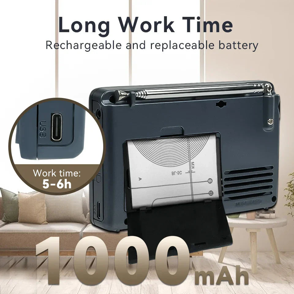 Compact Portable Radio - EchoWave-Nora Luxe