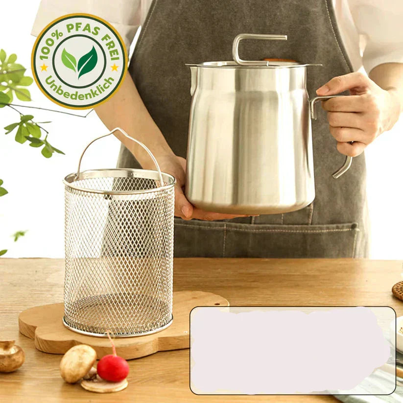 Compact Round Deep Fryer - SnackMaster Pro-Nora Luxe