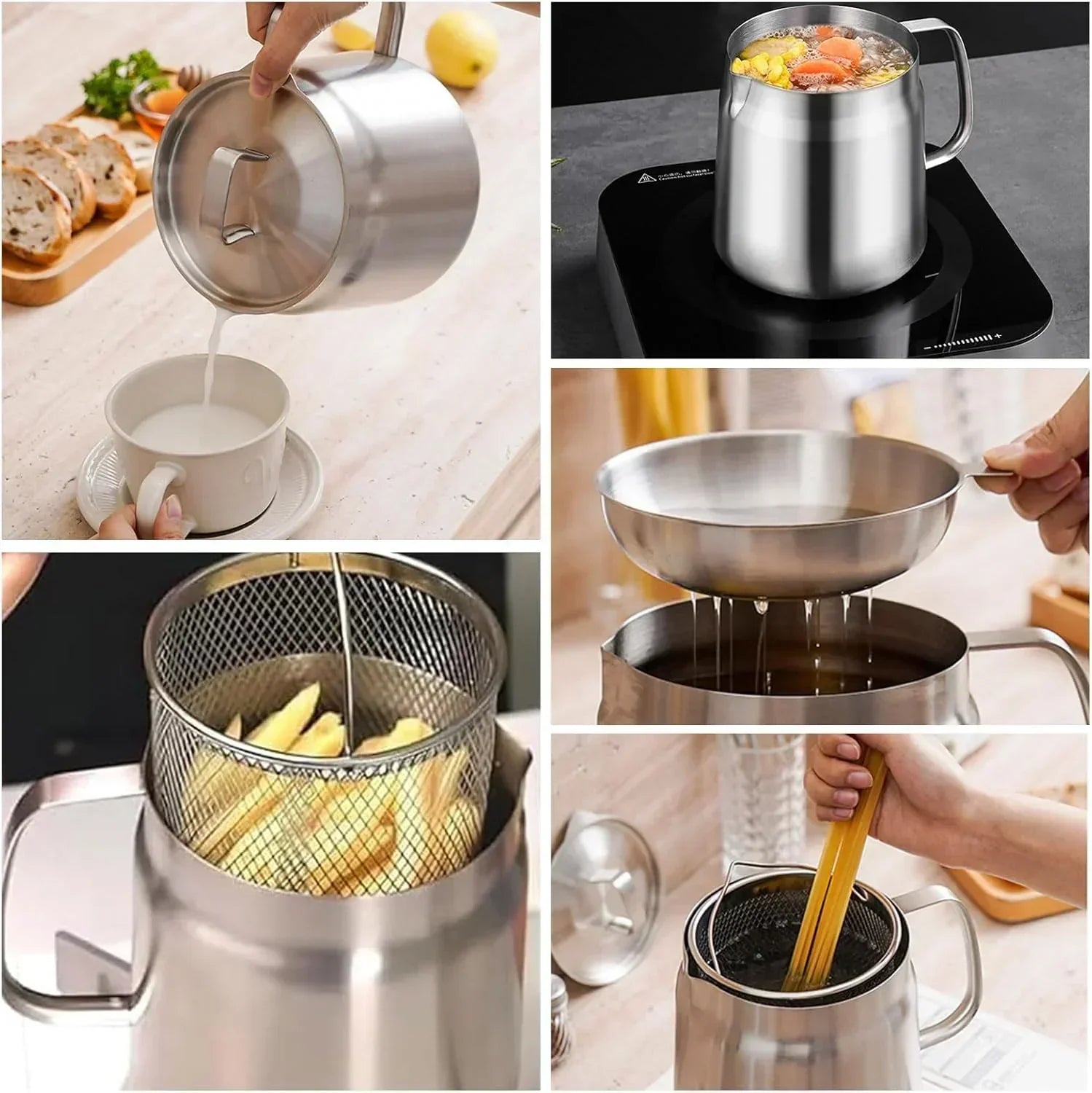 Compact Round Deep Fryer - SnackMaster Pro-Nora Luxe