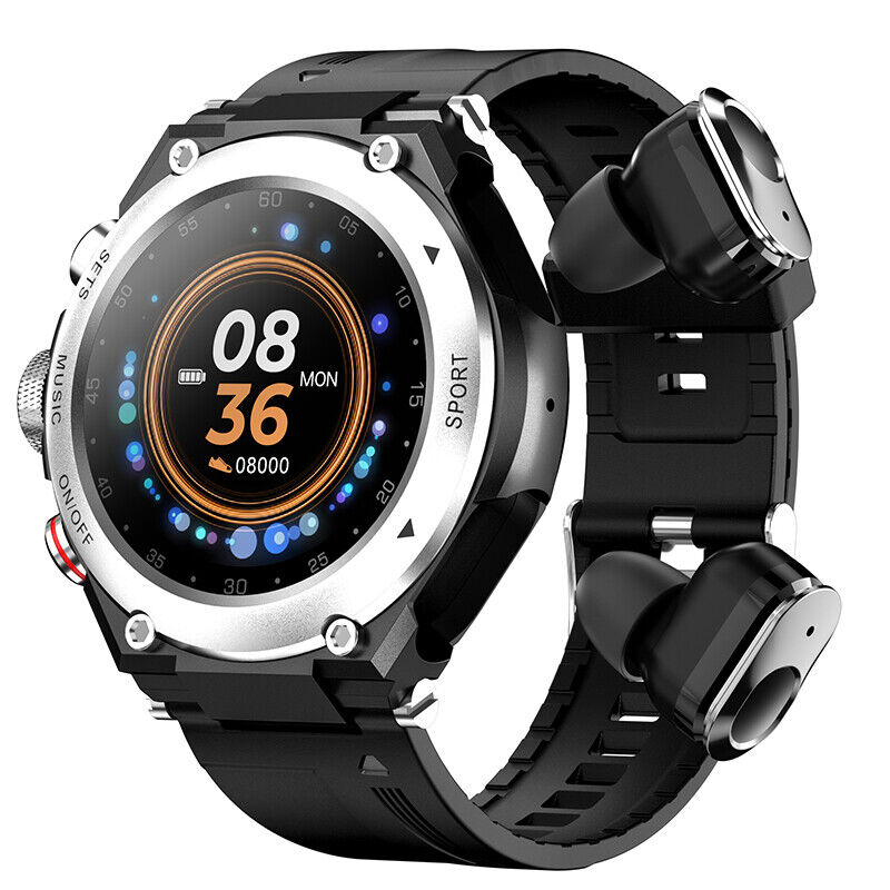 Advanced Smart Watch with Built-in Bluetooth Earbuds - Pexav