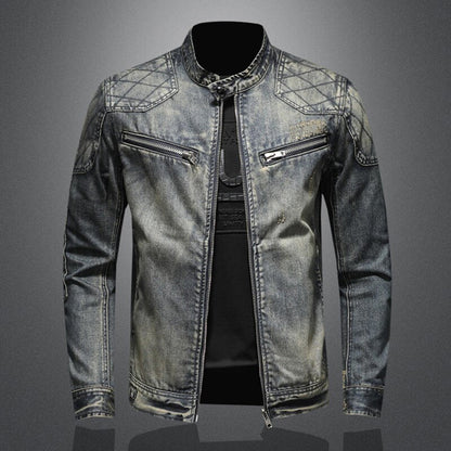 Cool Denim Jacket for Men - Rafael-Denim without Flag-S-Nora Luxe