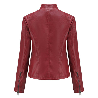 Cool Leather Ladies Jacket - Nova-Brown-XS-Nora Luxe