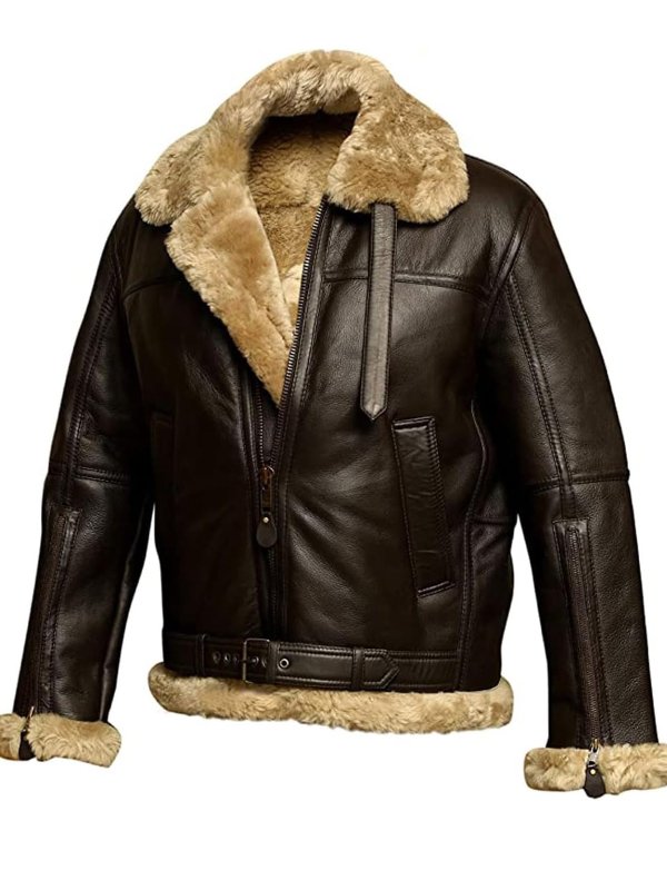 Stylish Genuine Leather Mens Coat - Pexav