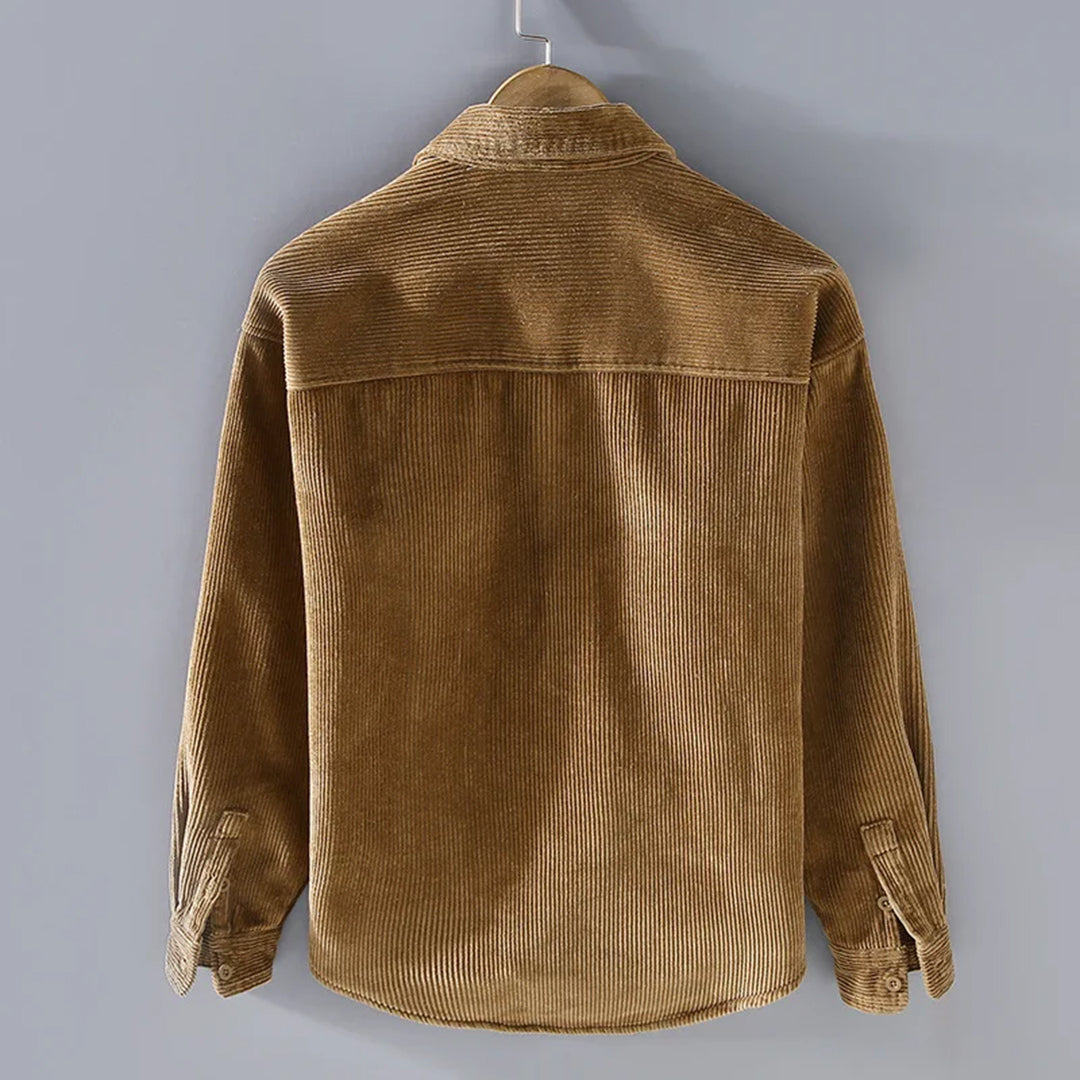 Corduroy Jacket for Men - Victor-Khaki-M-Nora Luxe