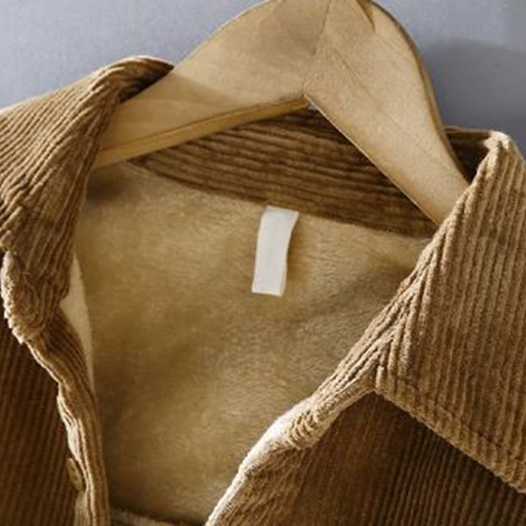 Corduroy Jacket for Men - Victor-Khaki-M-Nora Luxe
