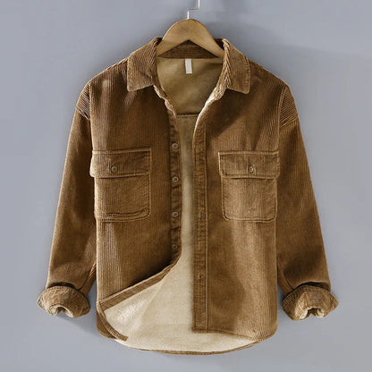 Rugged Mens Corduroy Coat - Pexav