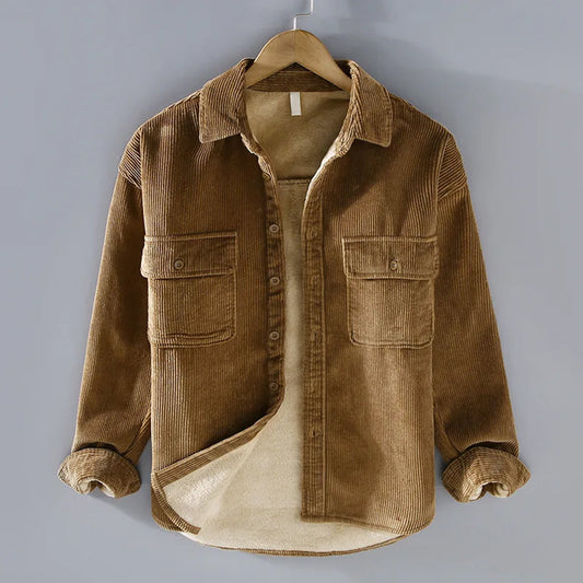 Rugged Mens Corduroy Coat - Pexav