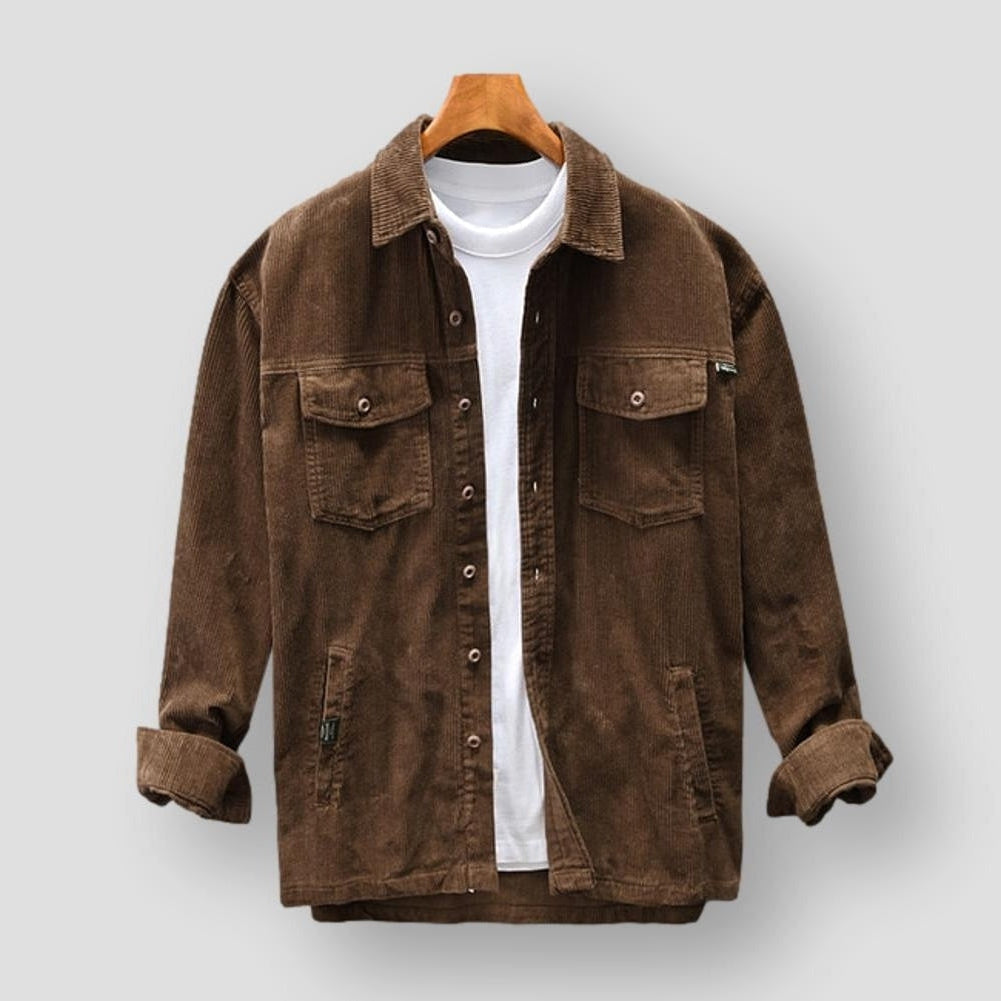 Rugged Textured Men's Button Down Shirt - Pexav