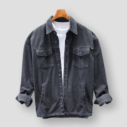 Corduroy Men's Shirt - David-Gray-S-Nora Luxe