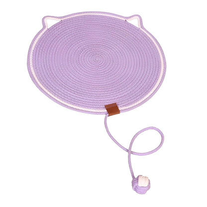 Cotton Cat Scratching Mat of Rope - ClawGuard-Purple-Nora Luxe