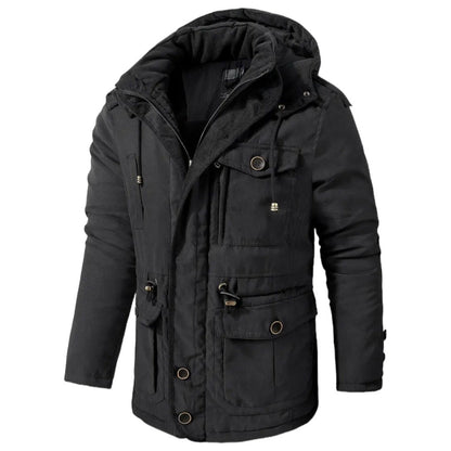 Cotton Jacket for Active Men - Apex Shift-Black-S-Nora Luxe