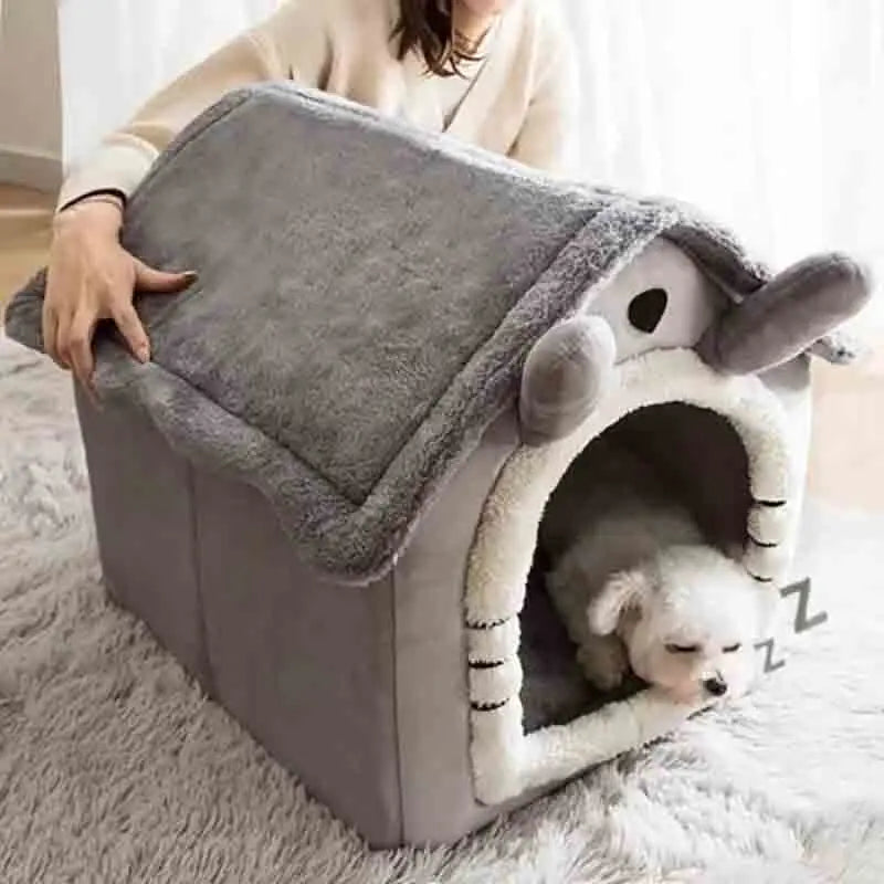 Cozy Indoor Dog House - SnugglyNest-Gray-S-Nora Luxe