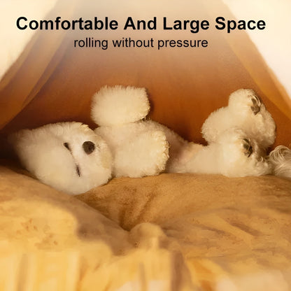 Cozy Tenthuis for Pets - PurrPalace-Brown-S-Nora Luxe