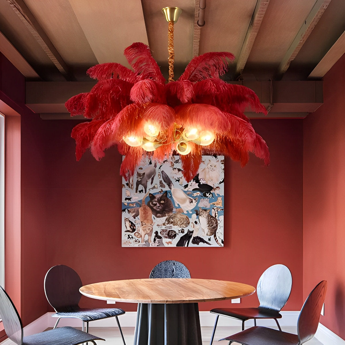 Unique Bronze Crystal Ceiling Light Fixture