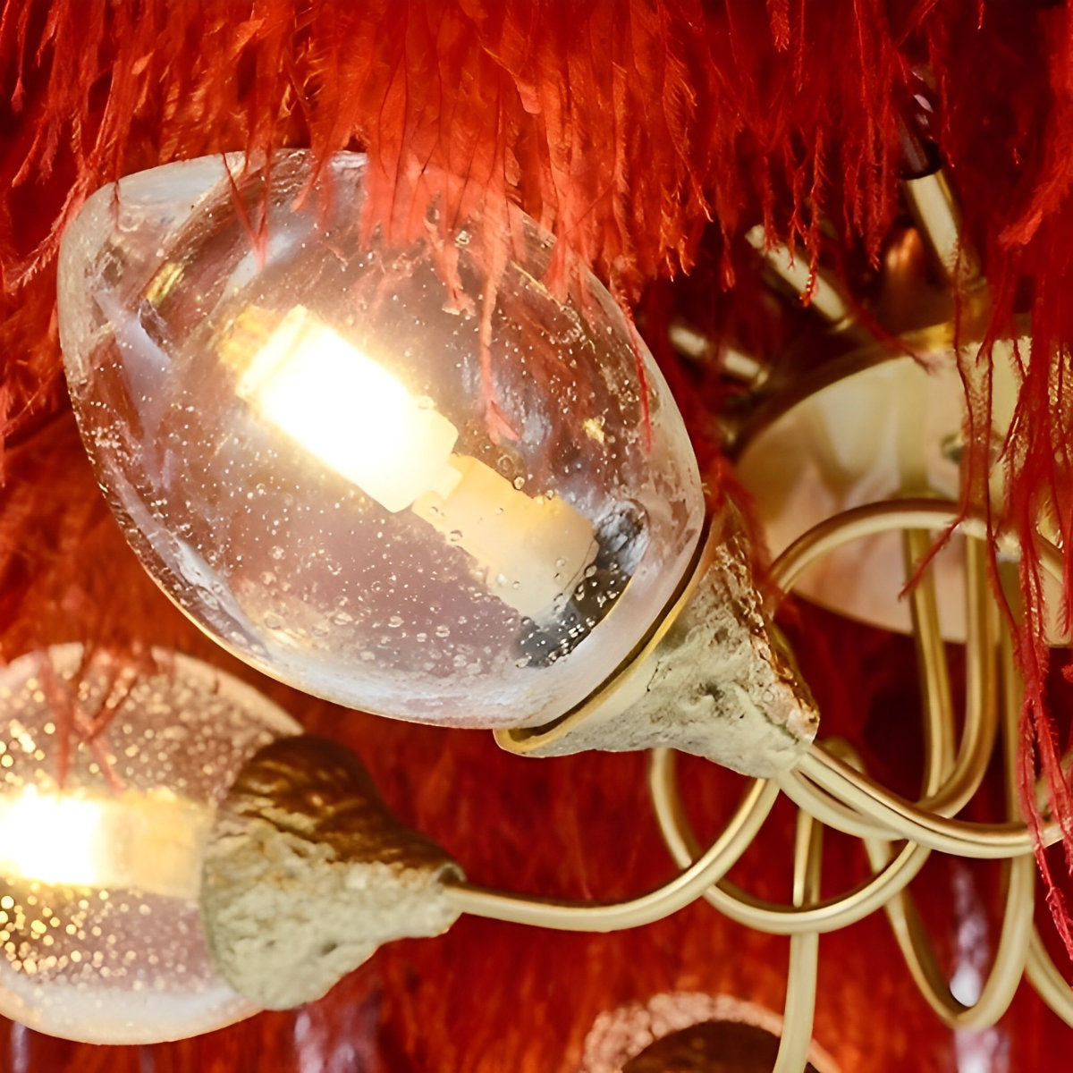 Unique Bronze Crystal Ceiling Light Fixture
