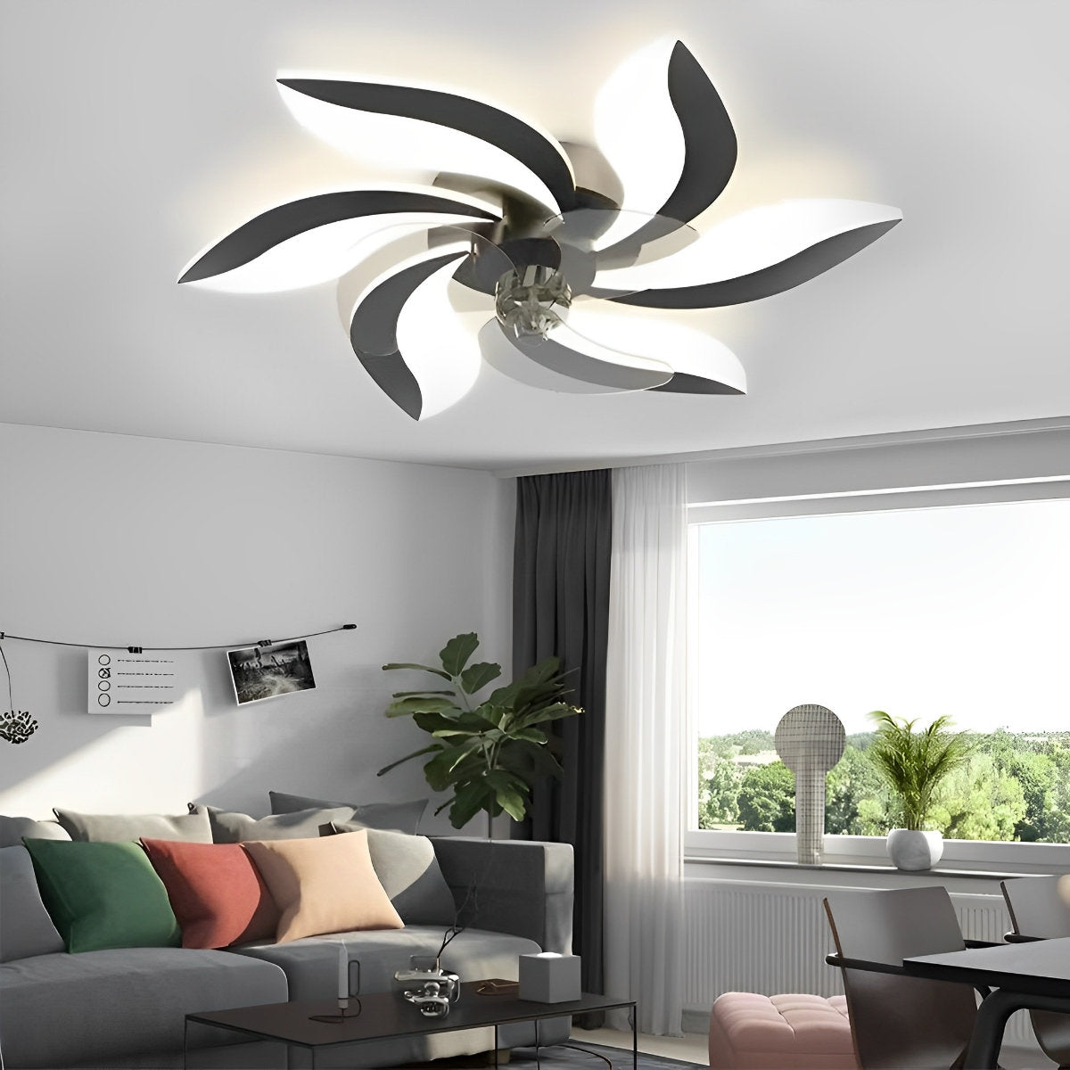 Stylish Floral 3 Step Dimmable LED Ceiling Light Fixture