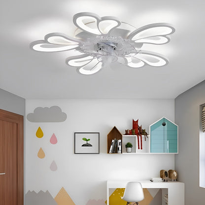 Stylish Floral 3 Step Dimmable LED Ceiling Light Fixture