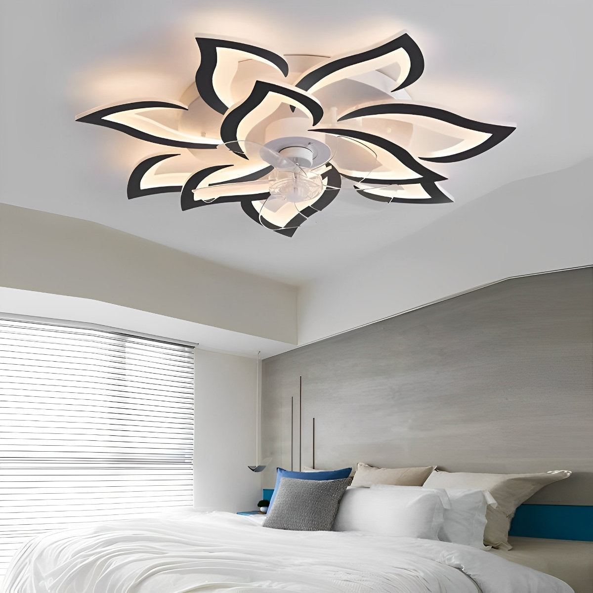 Stylish Floral 3 Step Dimmable LED Ceiling Light Fixture