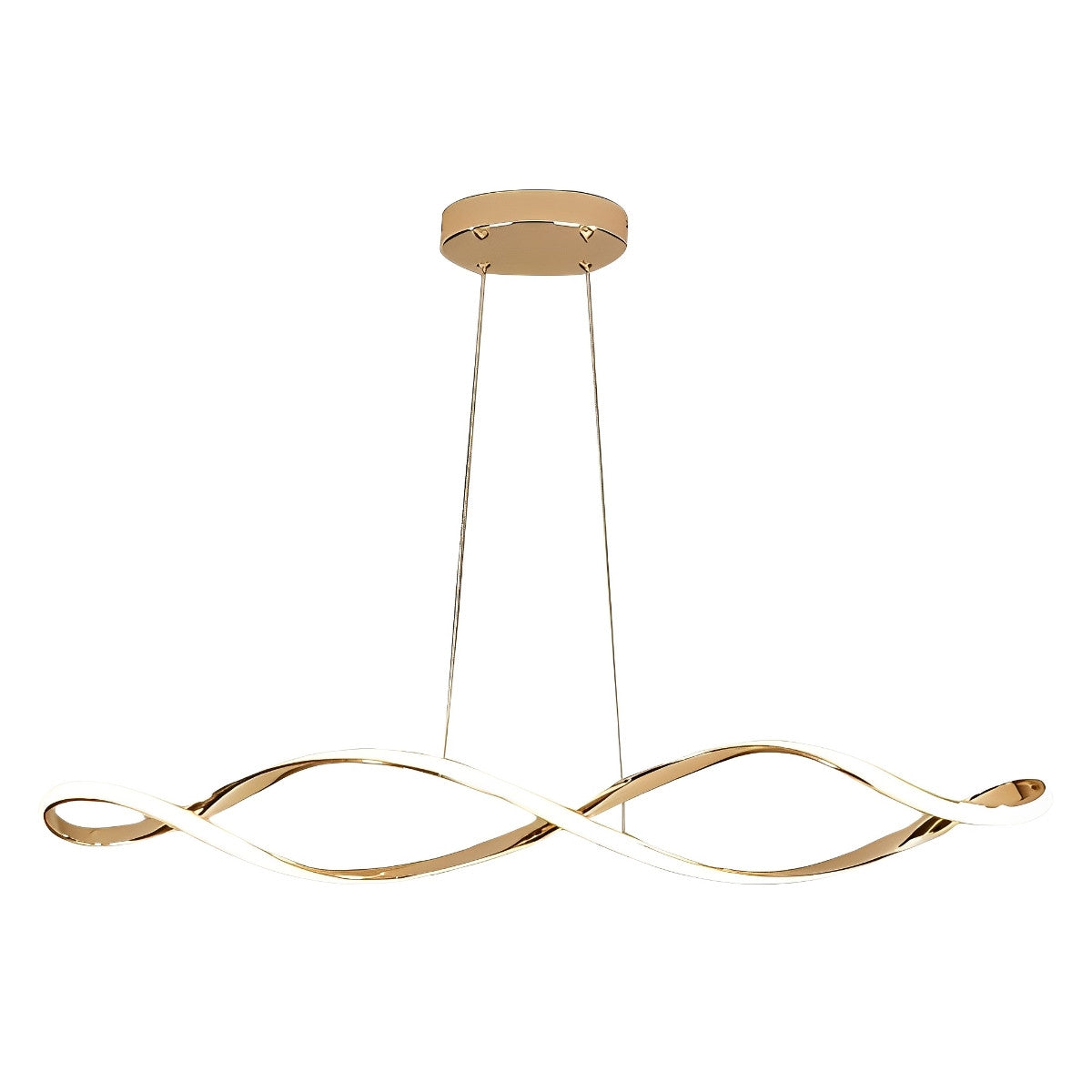 Sleek Dimmable LED Chrome Ceiling Chandelier