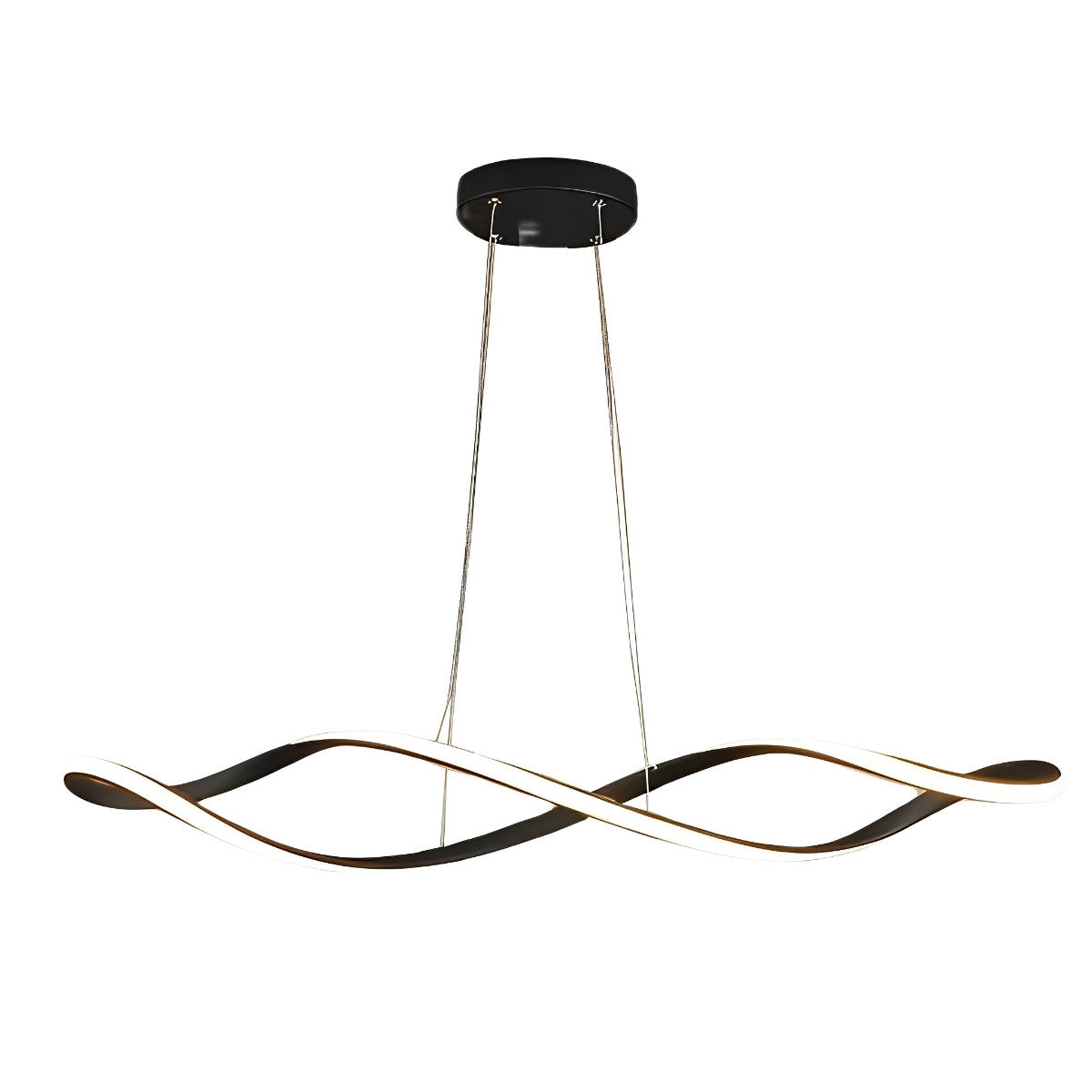 Sleek Dimmable LED Chrome Ceiling Chandelier