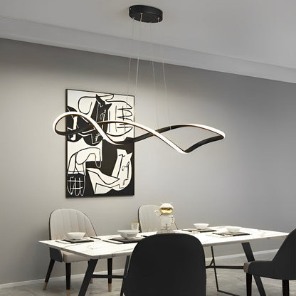 Sleek Dimmable LED Chrome Ceiling Chandelier