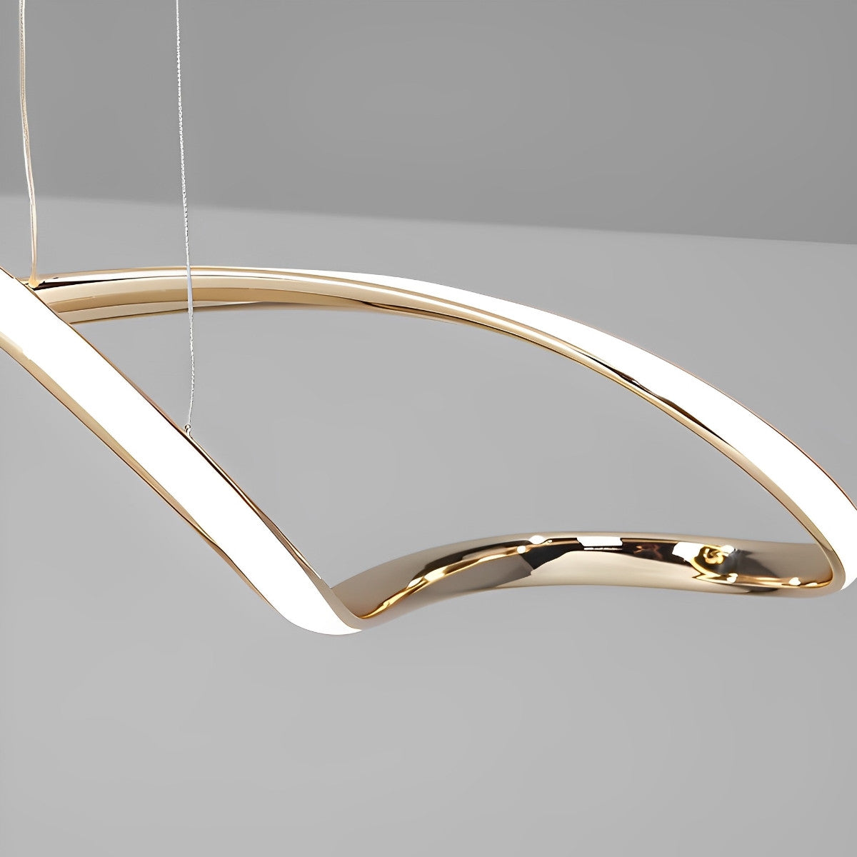 Sleek Dimmable LED Chrome Ceiling Chandelier