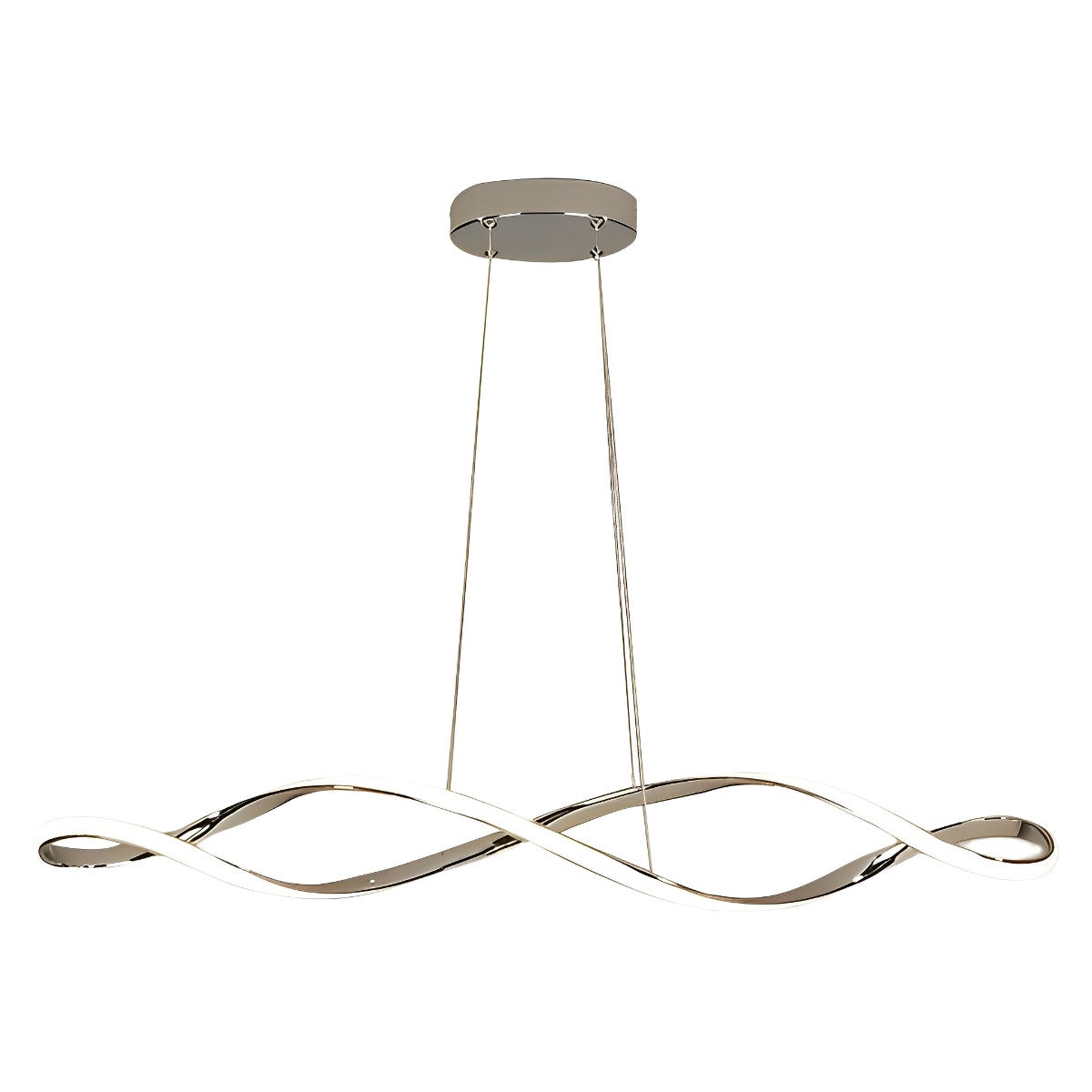Sleek Dimmable LED Chrome Ceiling Chandelier