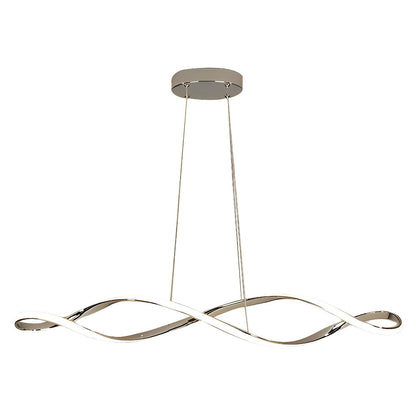 Sleek Dimmable LED Chrome Ceiling Chandelier