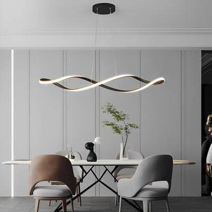 Sleek Dimmable LED Chrome Ceiling Chandelier - Pexav