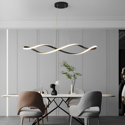 Sleek Dimmable LED Chrome Ceiling Chandelier - Pexav