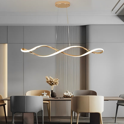Sleek Dimmable LED Chrome Ceiling Chandelier