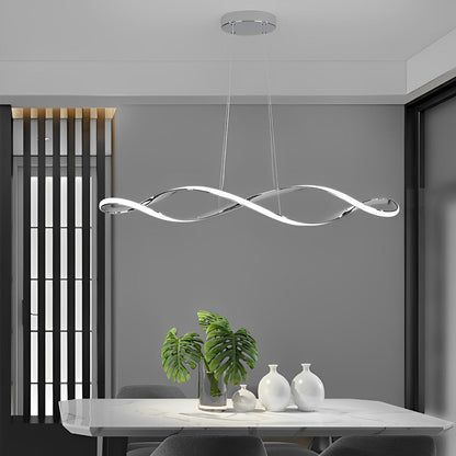 Sleek Dimmable LED Chrome Ceiling Chandelier