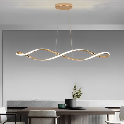 Sleek Dimmable LED Chrome Ceiling Chandelier