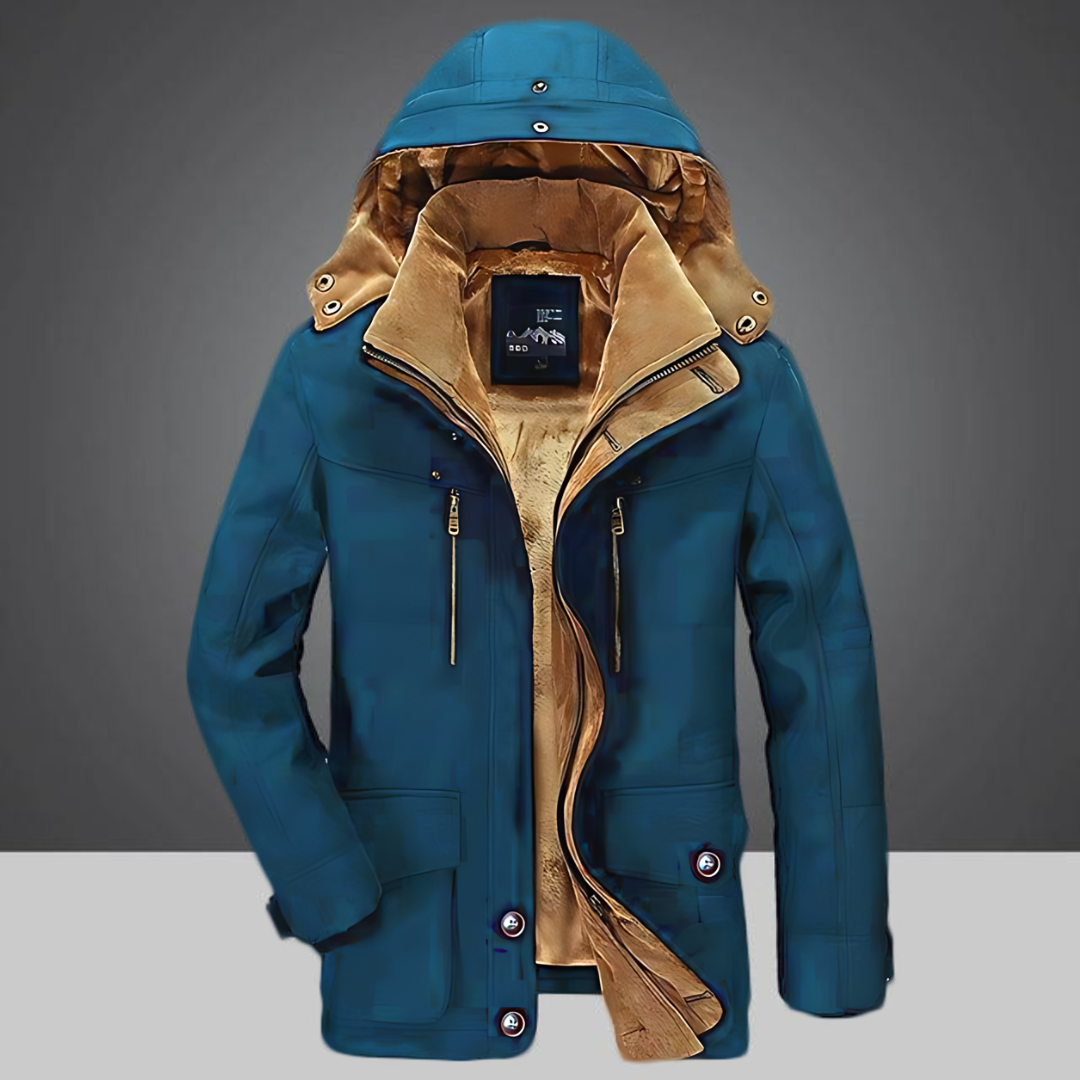 Warm Thick Mens Winter Overcoat - Frost King - Pexav