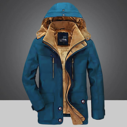 Warm Thick Mens Winter Overcoat - Frost King - Pexav