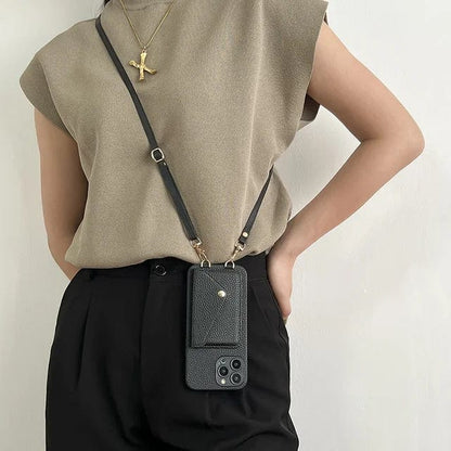 Stylish Leather Phone Crossbody Pouch