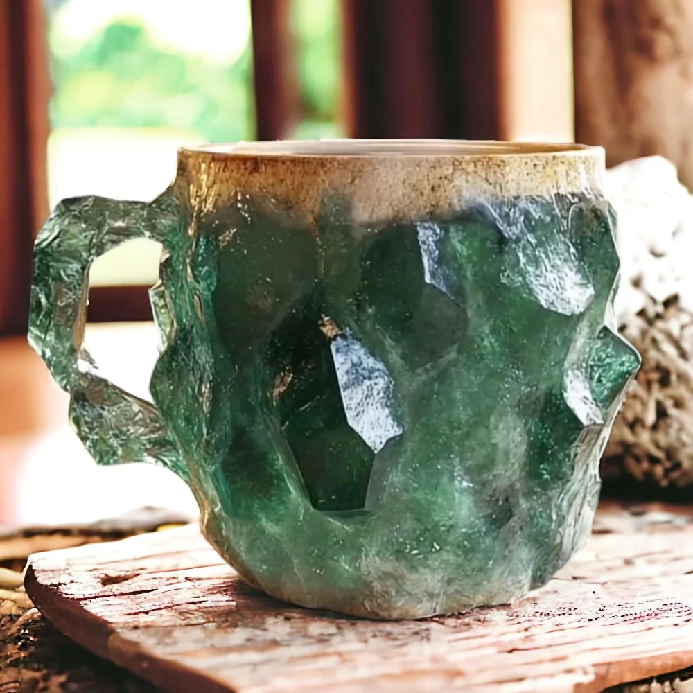 Crystal Coffee Mug - CrystalBrew-Green-Nora Luxe