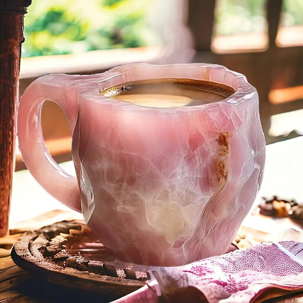 Crystal Coffee Mug - CrystalBrew-Pink-Nora Luxe