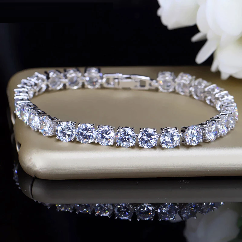 Shining Diamond Style Tennis Bracelet - Pexav