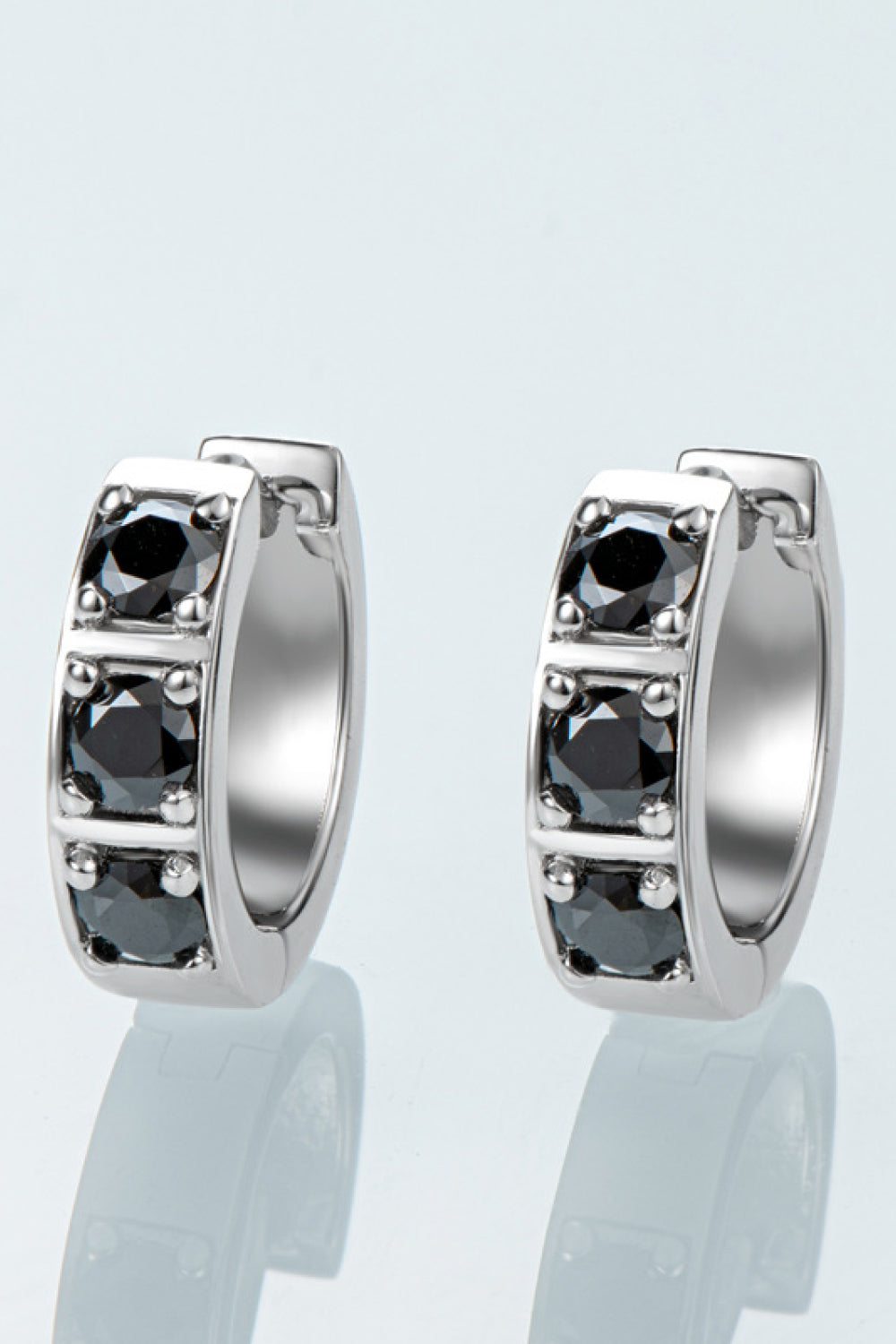 Sparkling Silver Circle Drop Earrings - Pexav