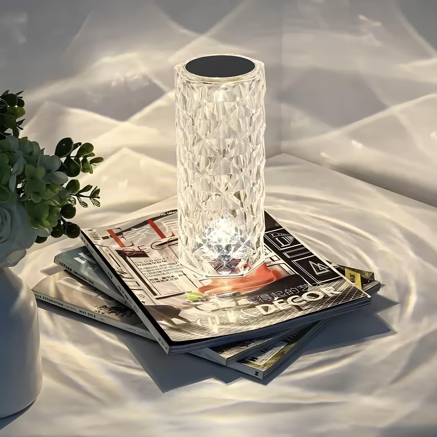 Crystal Table Lamp with Touch Control - Aurora-Nora Luxe
