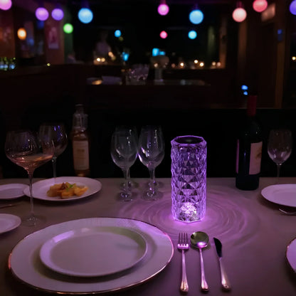 Crystal Table Lamp with Touch Control - Aurora-Nora Luxe