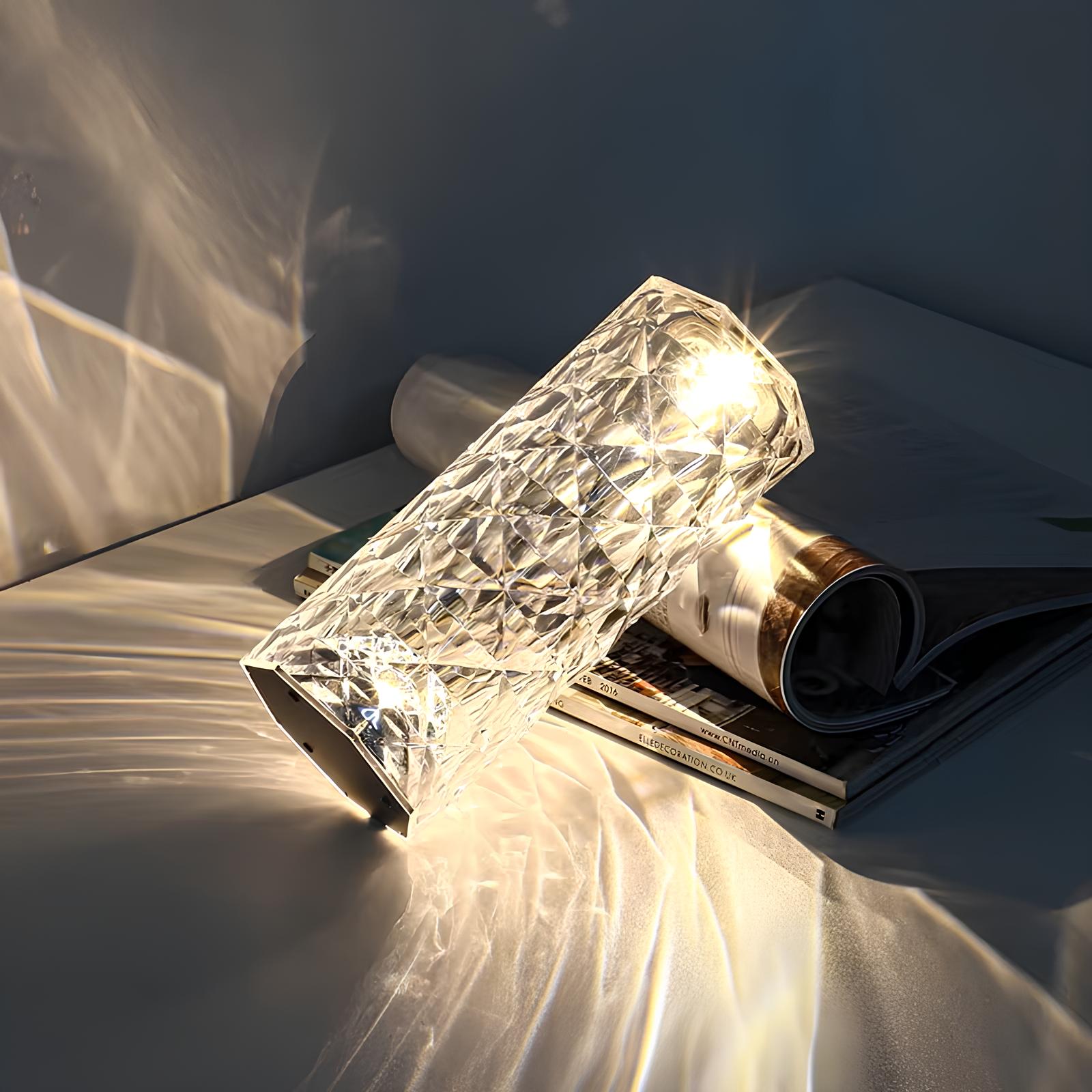 Crystal Table Lamp with Touch Control - Aurora-Nora Luxe