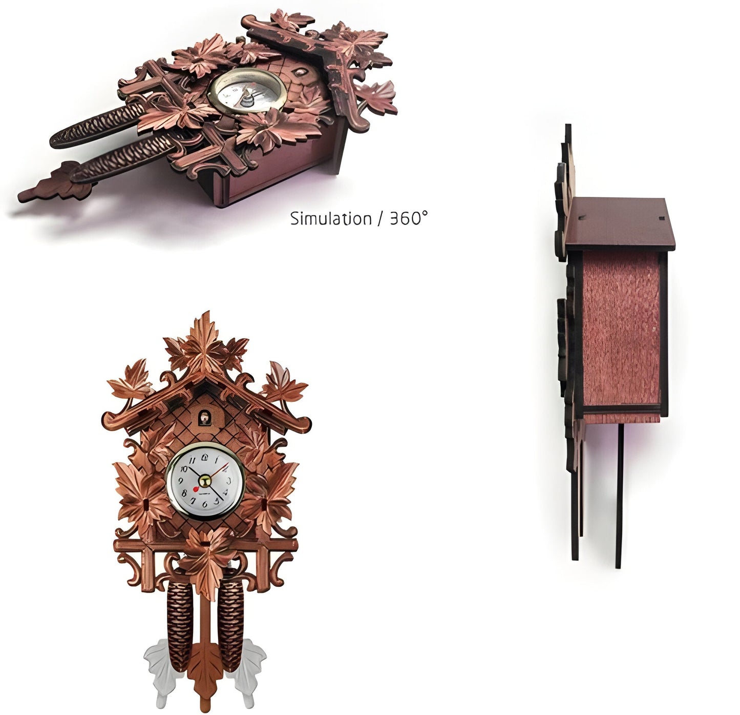 Vintage Style Wooden Wall Clock